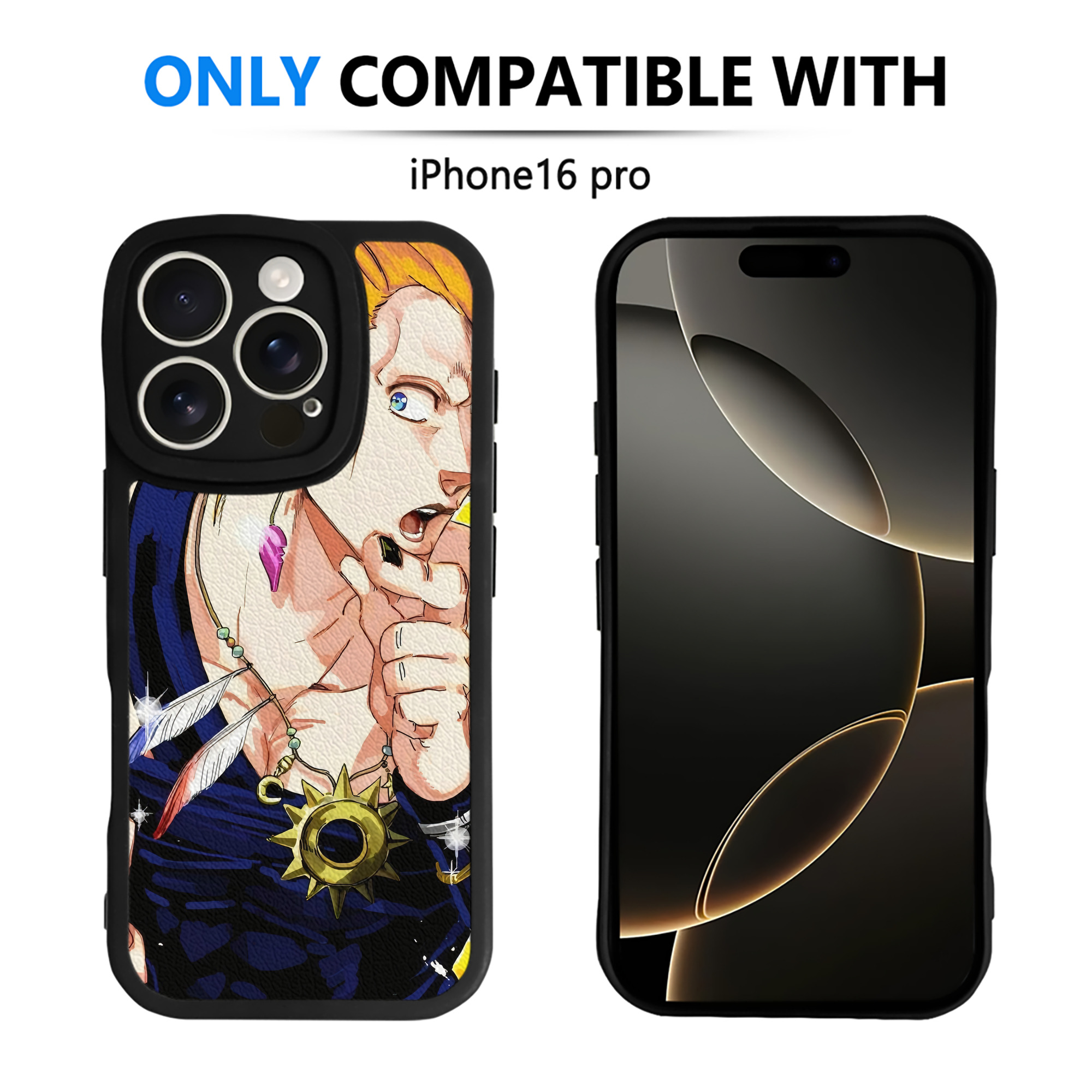 （画像用） ジョジョの奇妙な冒険 JoJo's Bizarre Adventure 【iPhone 16シリーズ対応】シリコンスマホケース（レザー調） 材質：シリコン